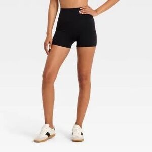 ALL IN MOTION Women's Super Flex Ultra High Rise 3" Bike Shorts Size Medium